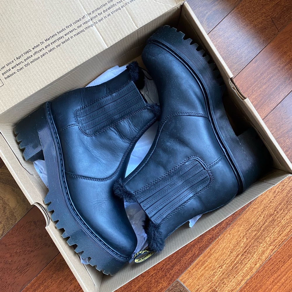 Dr. Marten Rometty Fur-lined Platform Boots